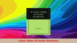 Color Atlas of Avian Anatomy Download