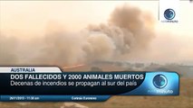 Incendio devastador calcinó a dos personas y 2000 animales en Australia