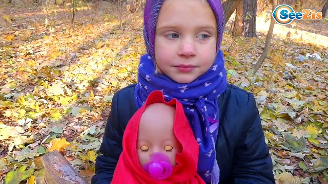 ✔ Беби Борн и Маша прогулка по осеннему лесу. Doll Baby Born with Masha a walk in the forest ✔