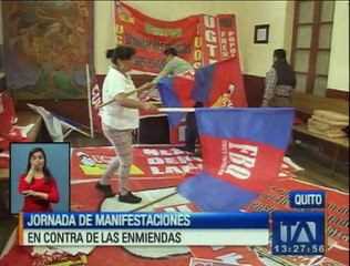 Jornada de manifestaciones en contra de las enmiendas