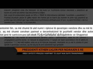 Presidenti kthen ligjin për ndarjen e re - Top Channel Albania - News - Lajme