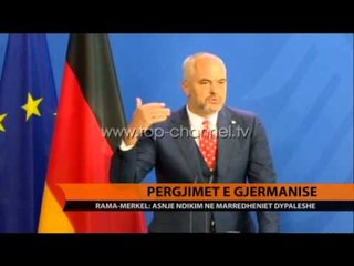 Rama-Merkel: Përgjimet, asnjë ndikim në marrëdhëniet dypalëshe - Top Channel Albania - News - Lajme