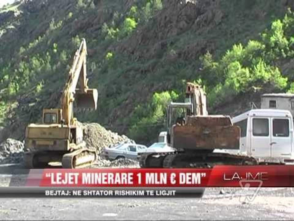 “Lejet minerare 1 mln € dëm” - News, Lajme - Vizion Plus