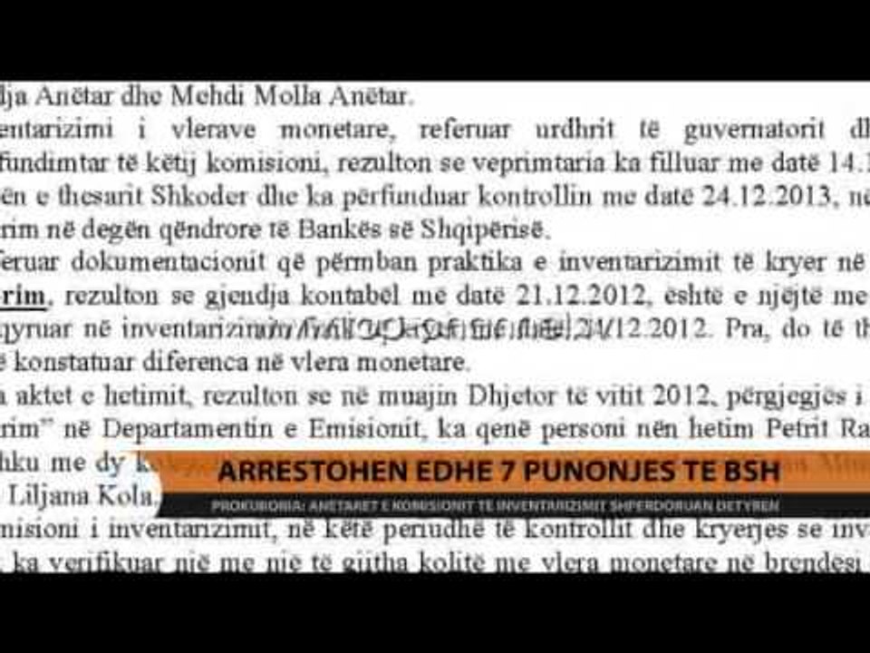 Arrestohen edhe 7 punonjës të BSH-së - Top Channel Albania - News - Lajme