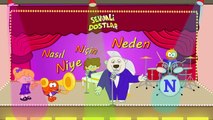 ABC Alfabe Şarkıları (L M N O Ö P R) Sevimli Dostlar Eğitici Çizgi Film Çocuk Şarkıları