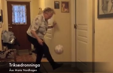 Great-Grandmother Loves to Practice Keepy-Uppys