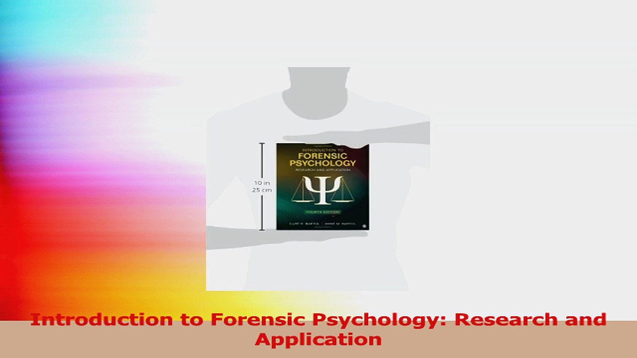 Introduction to Forensic Psychology Research and Application PDF