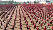 Démonstration de l'académie de Kung-Fu près du Temple Shaolin