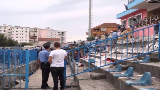DHUNA NE STADIUMIN E SHKODRES, DISIPLINA DENON TIFOZERITE E TIRANES DHE VLLAZNISE