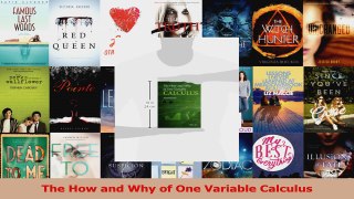 PDF Download  The How and Why of One Variable Calculus PDF Online