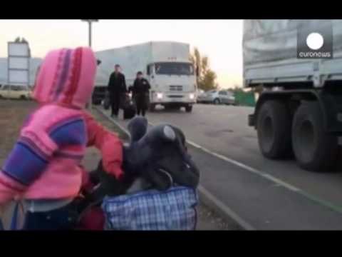 MBERRIN NE LUHANSK TE UKRAINES,KARVANI ME 250 KAMIONE ME NDIHMA TE NISUR NGA RUSIA LAJM