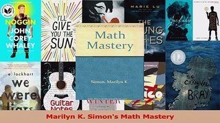 PDF Download  Marilyn K Simons Math Mastery Download Online