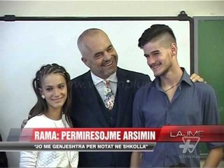 Rama: Përmirësojmë arsimin - News, Lajme - Vizion Plus