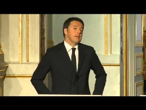 Parigi - Incontro Renzi Hollande, dichiarazioni alla stampa (26.11.15)