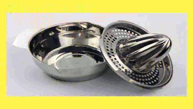 Best buy Citrus Juicers Stainless Steel Manual Juicer Fruit Lemon Lime Orange Squeezer with Bowl Juicer Strainer