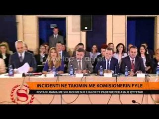 Incidenti në takimin me komisionerin Fule - Top Channel Albania - News - Lajme
