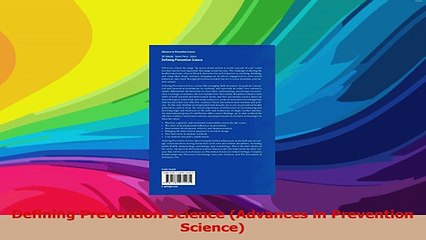 Defining Prevention Science Advances in Prevention Science Download