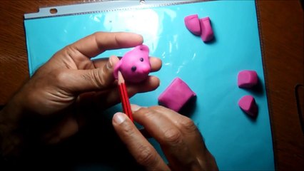 Clay Modeling - Cute teddy bear with ball