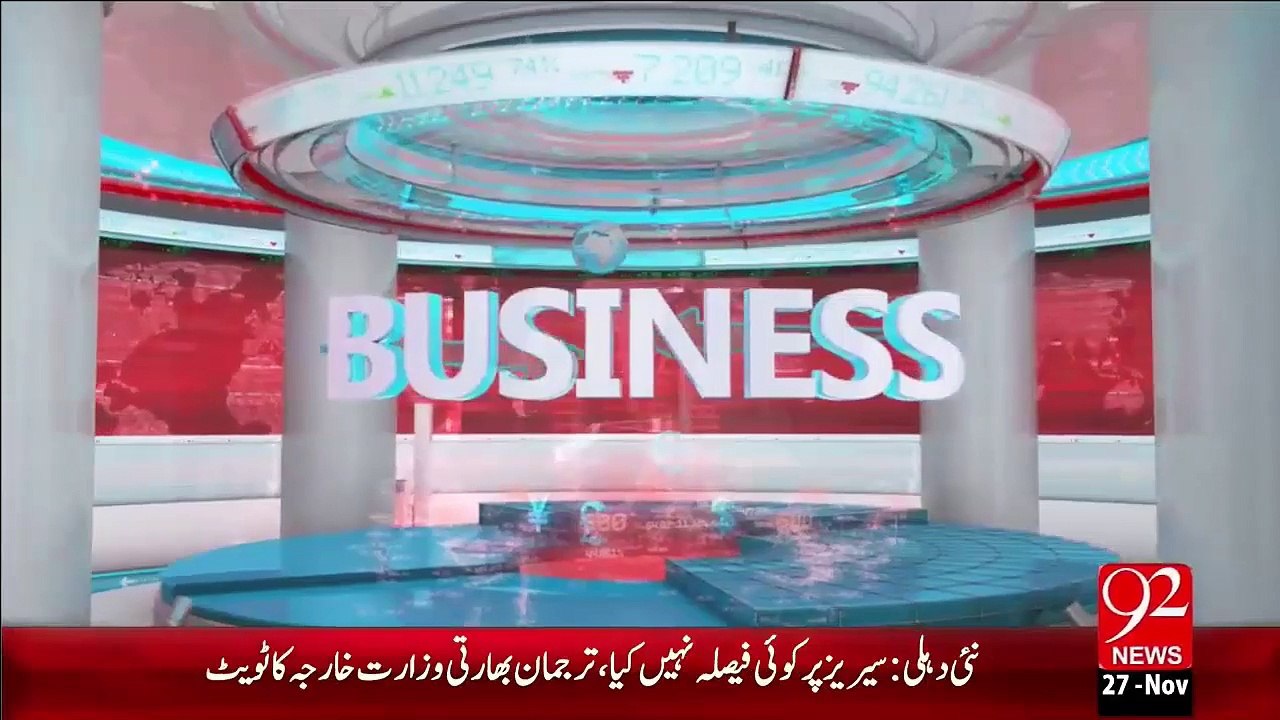 Karachi Stock Exchange Ka Musbit Aghaz – 27 Nov 15 - 92 News HD