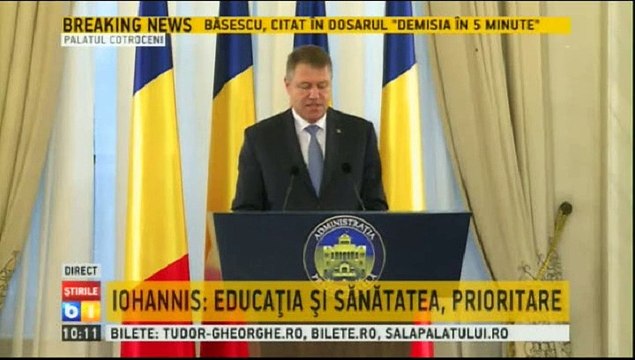 Klaus Iohannis despre EDUCATIA PENTRU SANATATE ca PRIORITATE 0 - discurs la dezbaterea de la Cotroceni