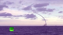 روسی نیوی کی آئ ایس آی کے خلاف کاروایِئ Russian Caspian Sea fleet launches cruise missiles against ISIS sites in Syria