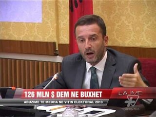 126 Mln $ dëm në buxhet - News, Lajme - Vizion Plus