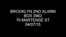 FDNY Radio: Brooklyn 2nd Alarm Box 3963 04/07/15