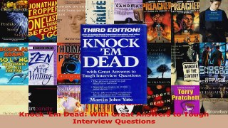 Read  Knock Em Dead With Great Answers to Tough Interview Questions Ebook Free
