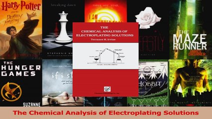 Read  The Chemical Analysis of Electroplating Solutions PDF Free
