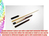 55 3pc English Pool Cue   Mini Ext 8mm tip 16-18oz BUR