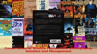 PDF Download  Conservation of Wildlife Populations Demography Genetics and Management Read Full Ebook