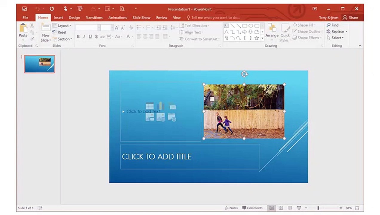 Insert stuff into your presentation (Getting Started with PowerPoint 2016)