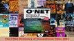 Download  The ONet Dictionary of Occupational Titles 2001 PDF Free