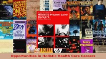 Read  Opportunities in Holistic Health Care Careers Ebook Free