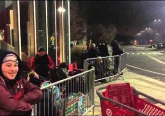 Target Shoppers Waiting in Line Unable to Leave for Restroom