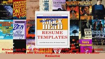 Read  Knock em Dead Resume Templates Plus 110 Resume Templates the Knowledge  Tools to Build Ebook Free