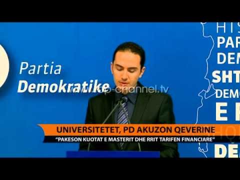 Universitetet, PD akuzon qeverinë - Top Channel Albania - News - Lajme