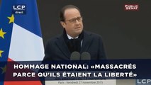 Hommage national: «Massacrés parce qu'ils étaient la liberté» - François Hollande