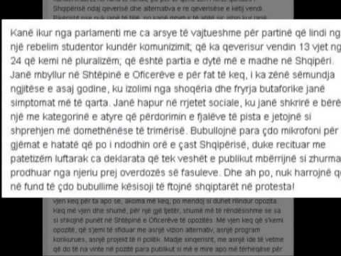 RAMA PERGJIGJE OPOZITES PER RASTIN “XHUVANI” “ZGJODHI THASHETHEMET,E PABESUESHME” LAJM