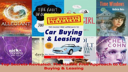 Download Video: Read  Top Secrets Revealed The Hassle Free Approach to Car Buying  Leasing Ebook Online