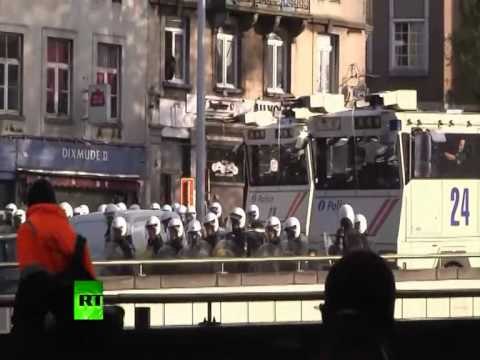 “DIGJET” BRUKSELI NGA PERPLASJET E FORTA MES PROTESTUESVE DHE POLICISE BELGE LAJM