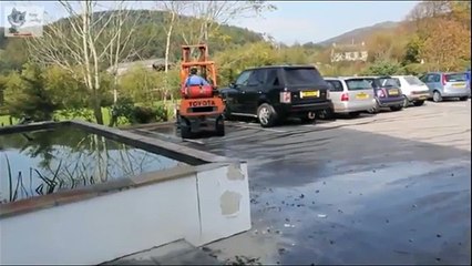 INSANELY FUNNY forklift fail complition