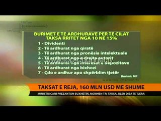 Taksat e reja, 160 milionë më shumë - Top Channel Albania - News - Lajme