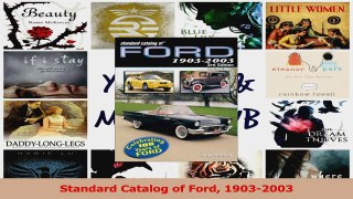 Read  Standard Catalog of Ford 19032003 Ebook Free