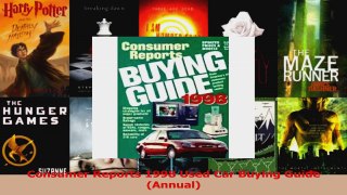 Read  Consumer Reports 1998 Used Car Buying Guide Annual Ebook Free