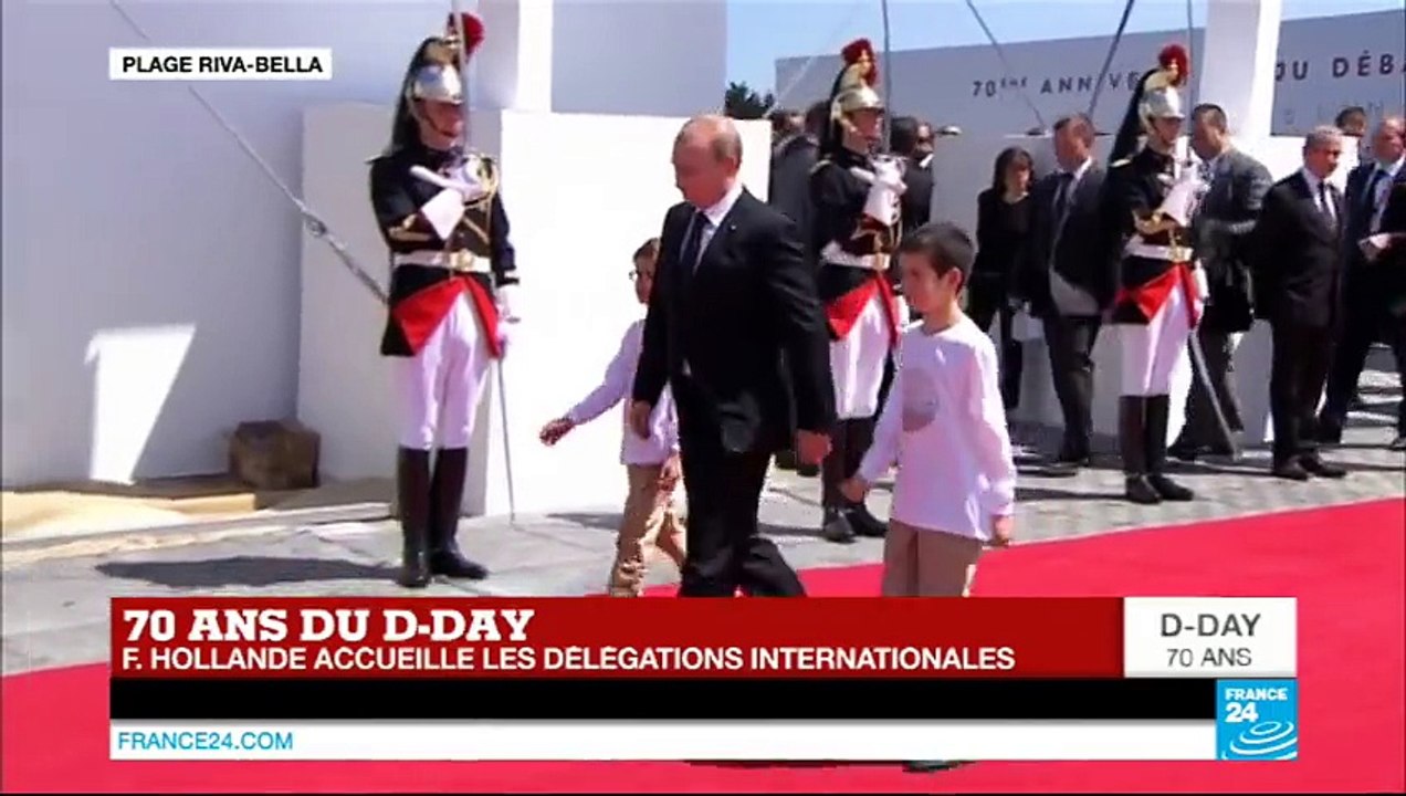 70 ans du D-Day _ l_arrivée du président russe Vladimir Poutine