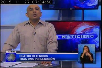 Cuatro detenidos tras una persecución