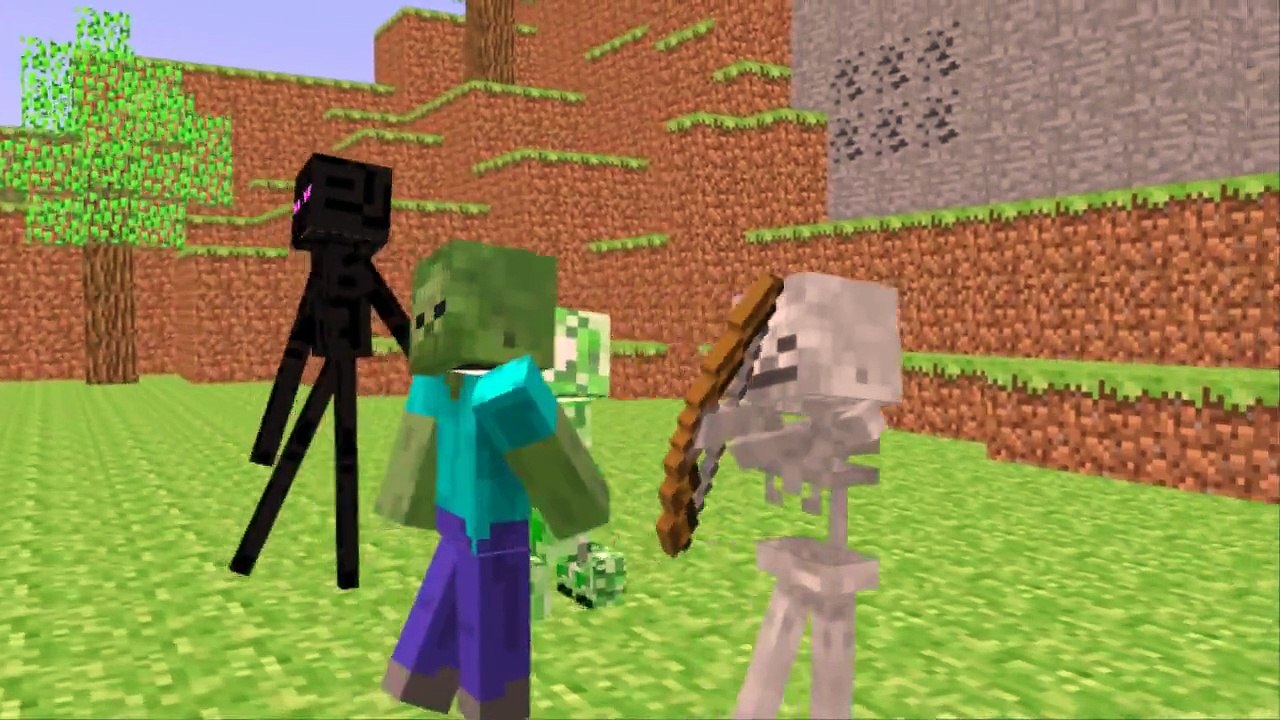 Funny video Animation Minecraft Song shake it o...