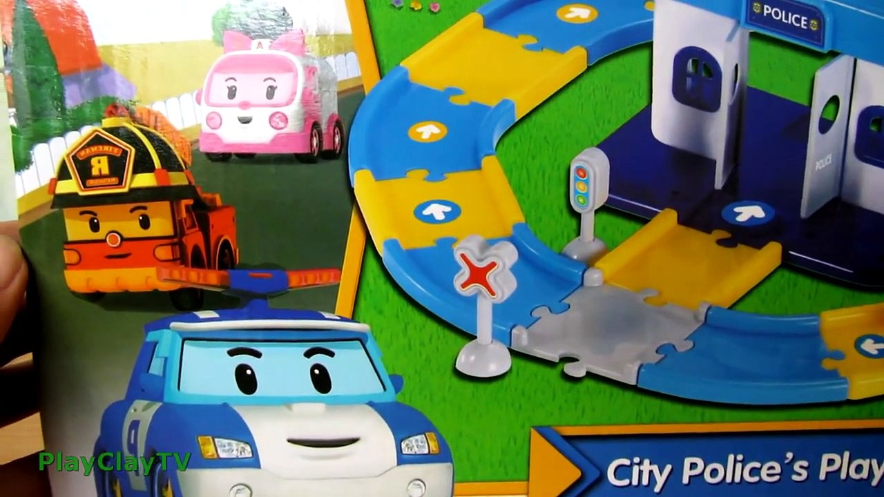 Robocar Poli  Police office station PlayClayTV funny video for kids