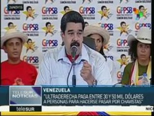 Maduro: ultraderecha paga hasta 50 mil dólares para generar violencia